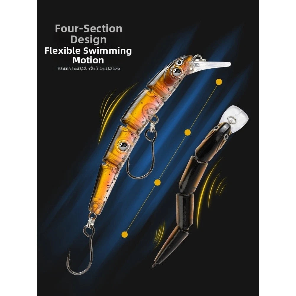 Wobble Minnow Hard Bait 8.5cm with Realistic S-Shaped Action