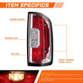 Right Side Chrome Housing Tail Light Brake Lamp for GMC Canyon (2015–2022)