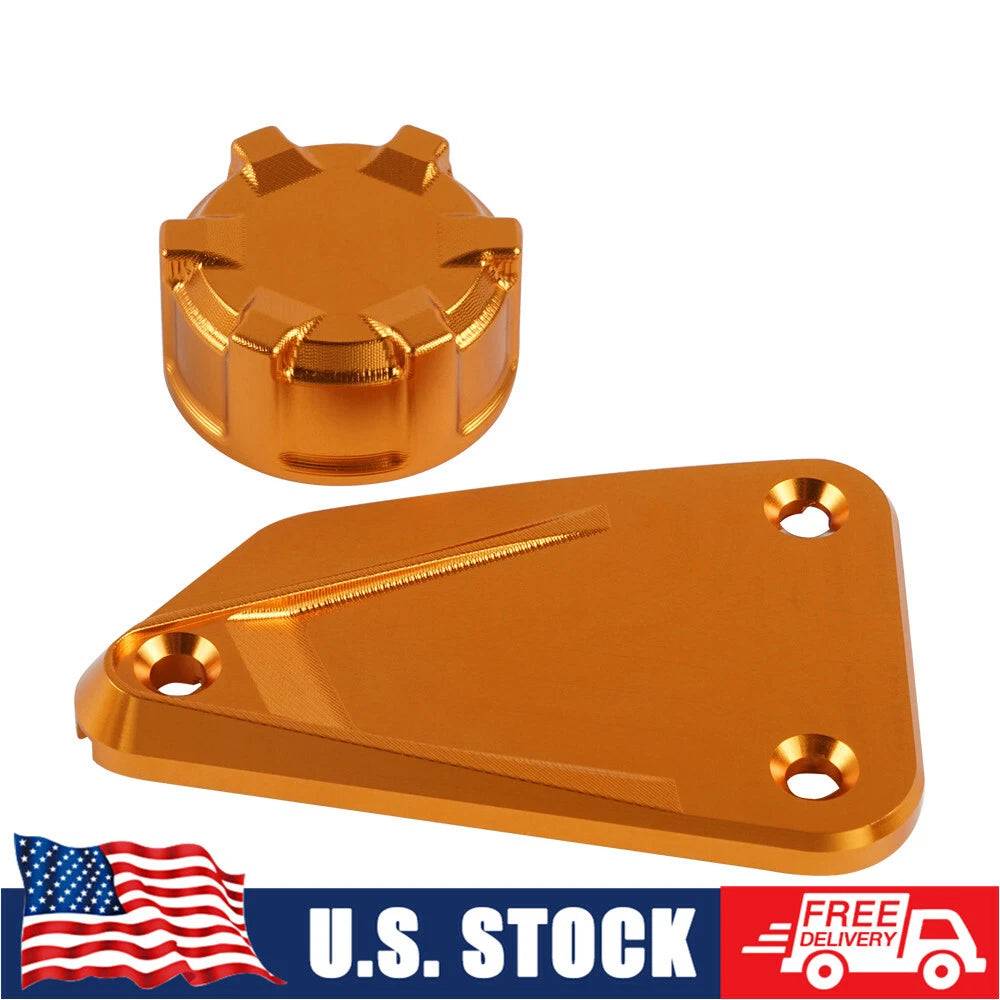 CNC Aluminum Brake Reservoir Cover Cap Set for KTM 890 Duke/Adventure (2018–2022)