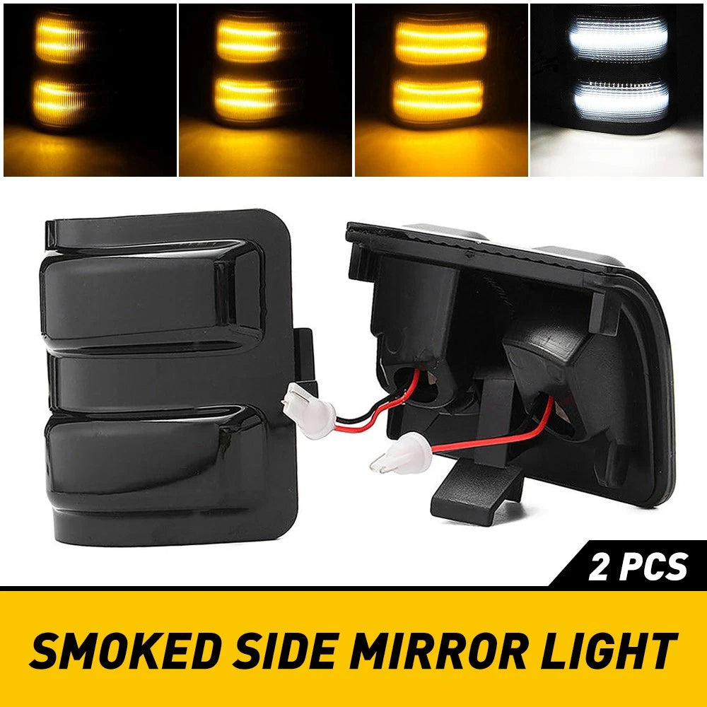 Sequential LED Side Mirror Signal Turn Light Smoked Lens for Ford F250/F350 (2017–2023)