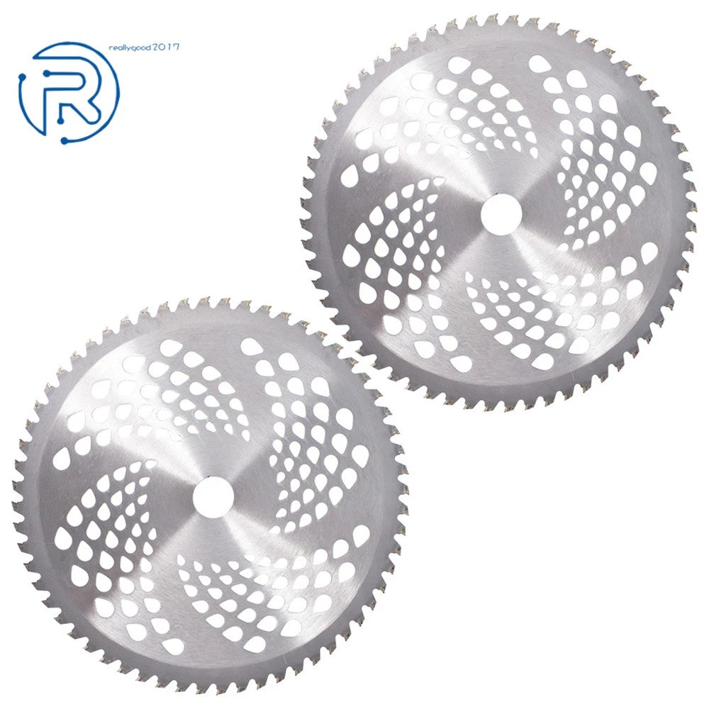 Set of 2 Carbide Tip Brush Blades for Cutter (10" x 60T)
