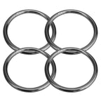 Set of 4 Round Ring Welded 1/8-Inch x 1-Inch for Various Applications (FO2732-M4)