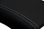Leather Console Lid Armrest Cover for Nissan Xterra (2005–2015) Blue Stitch