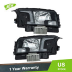 Set of 2 Halogen Headlight Assembly for Nissan Frontier (2022–2023) Black