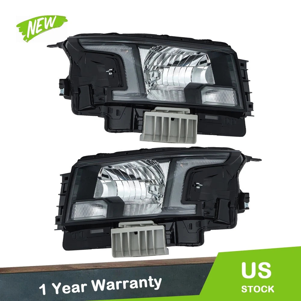 Set of 2 Halogen Headlight Assembly for Nissan Frontier (2022–2023) Black