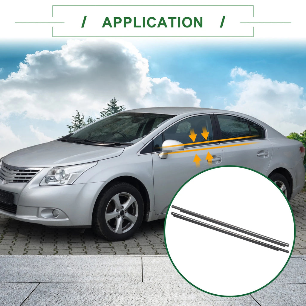 2X Front Left & Right Weatherstrip Window Seal for Toyota Camry (1997–2001)