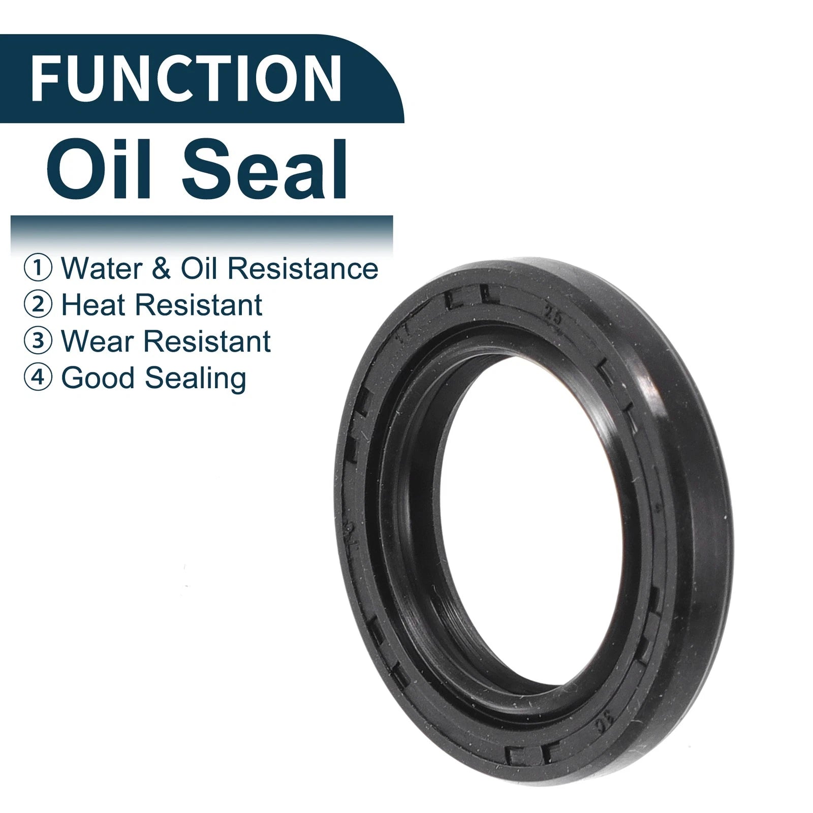 Set of 5 Oil Seal Rotary Shaft Seal NBR Rubber 17x25x4mm