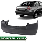 Rear Bumper Cover for Chevrolet Aveo Sedan (2007–2011)