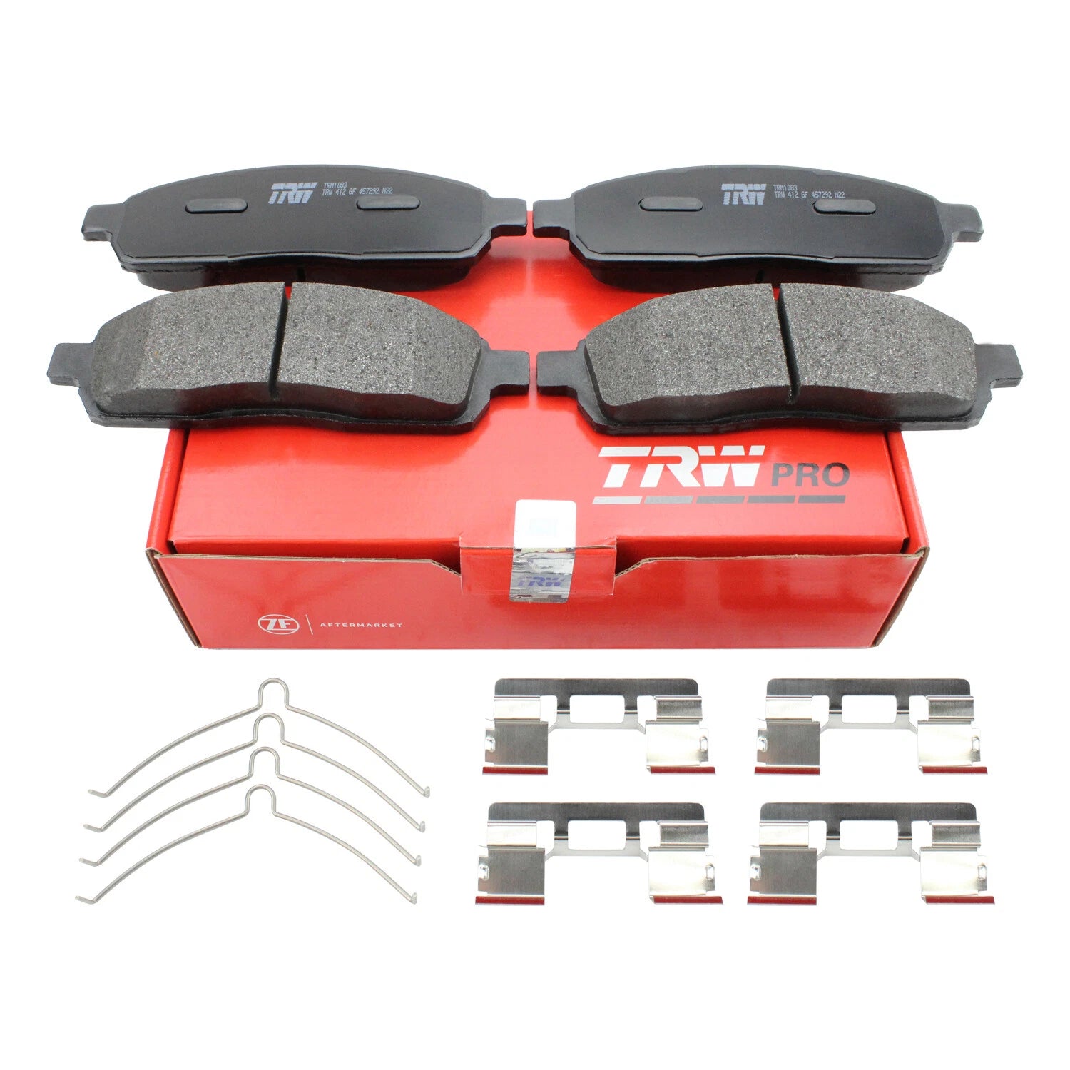 Set of 4 TRW Pro Front Slotted Metallic Brake Pads for Ford F150 (2004–2020)