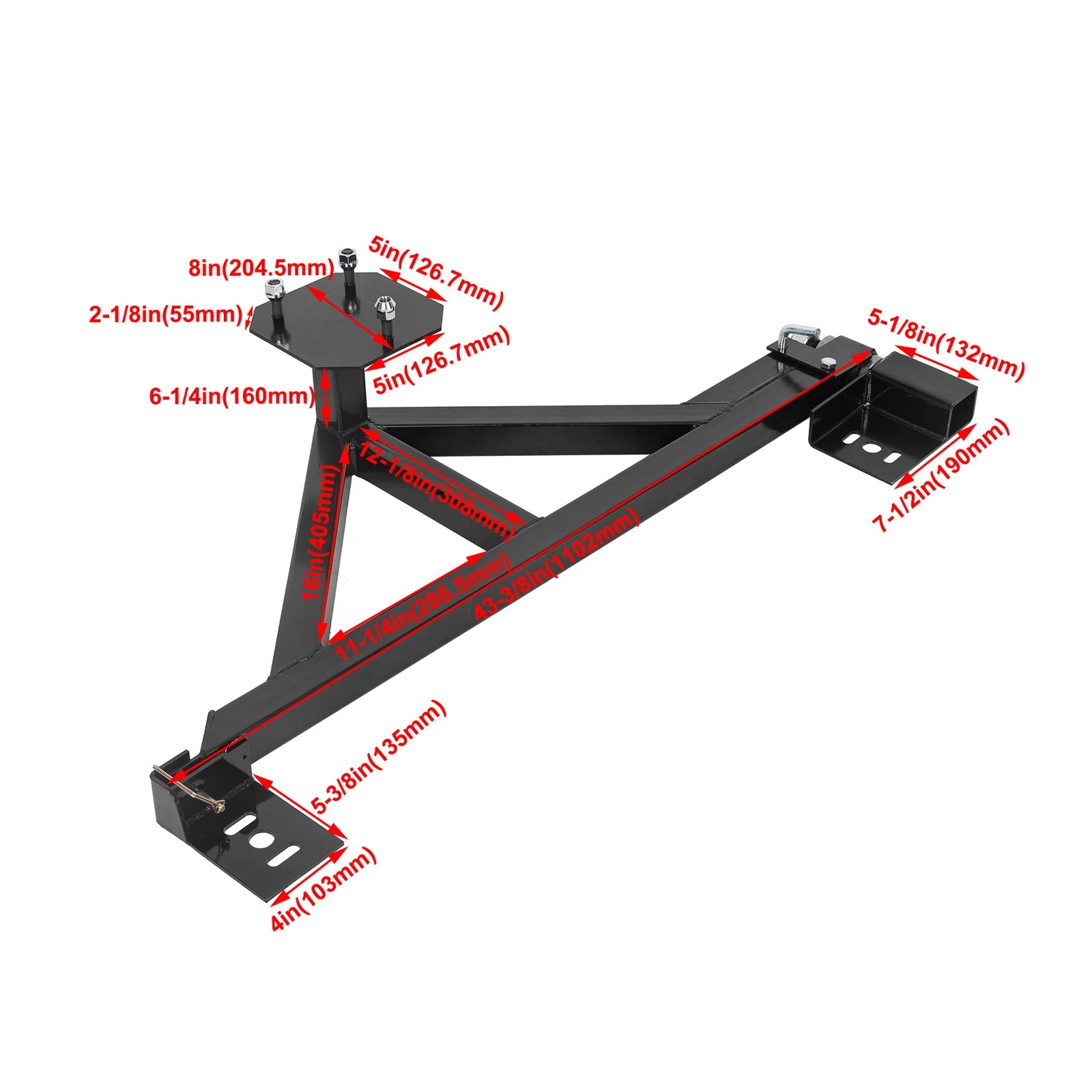 HECASA Heavy Duty Spare Tire Carrier Mount for Hummer H2 (2003–2009)
