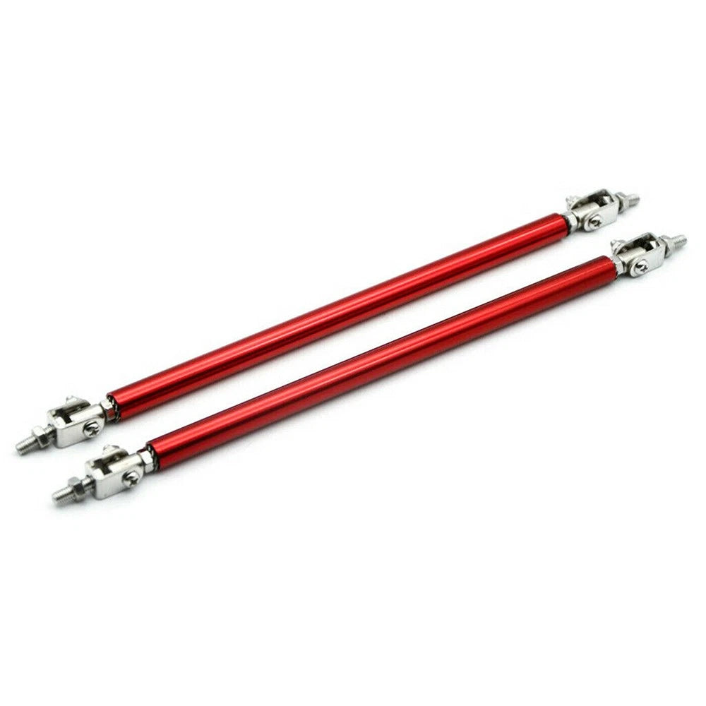 2pc Front Bumper Lip Splitter Strut Rod Tie Support Bar for
