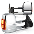 Manual Chrome Towing Mirror with LED Signal Lamp for Chevy Silverado/GMC Sierra (1999–2006)