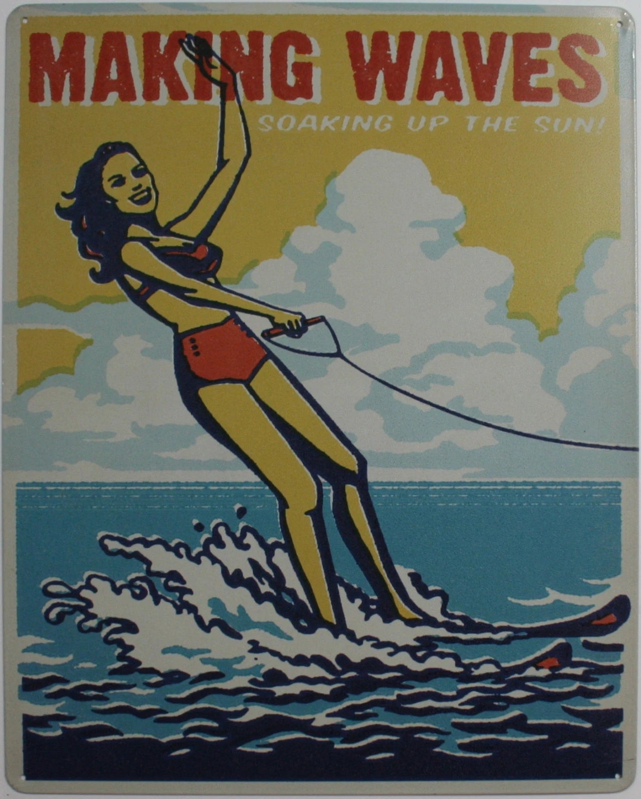 Vintage Replica Tin Metal Sign for Lake Life Welcome Home (No Year)