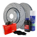 Front Brake Kit 328mm Drill Rotors & TRW Ceramic Pads for NX300h (2015–2023)