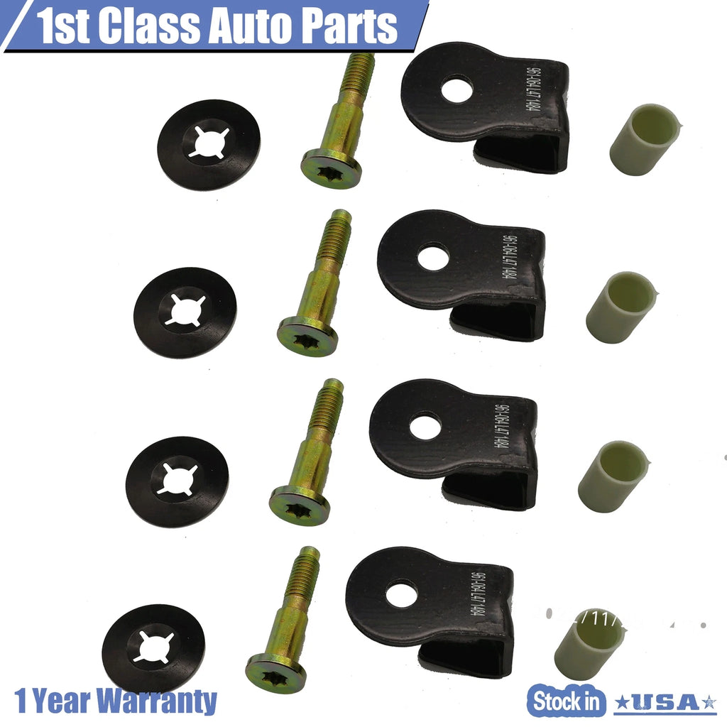 Set of 4 Door Striker Bolts for Ford Bronco Escort Lincoln Mercury (1980–2011)