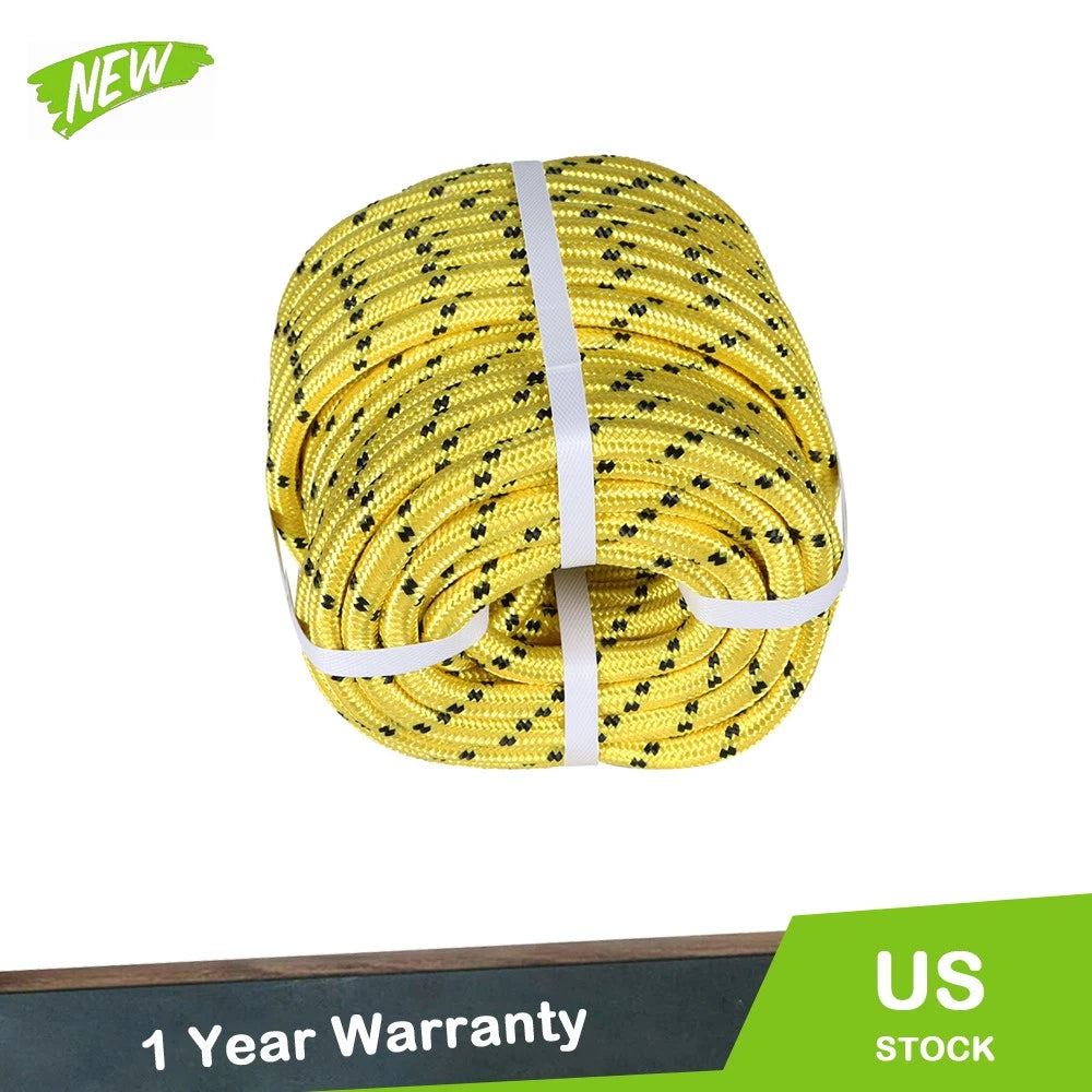 Heavy Duty Double Braid Polyester Rope for Various Applications (1/2"x150")