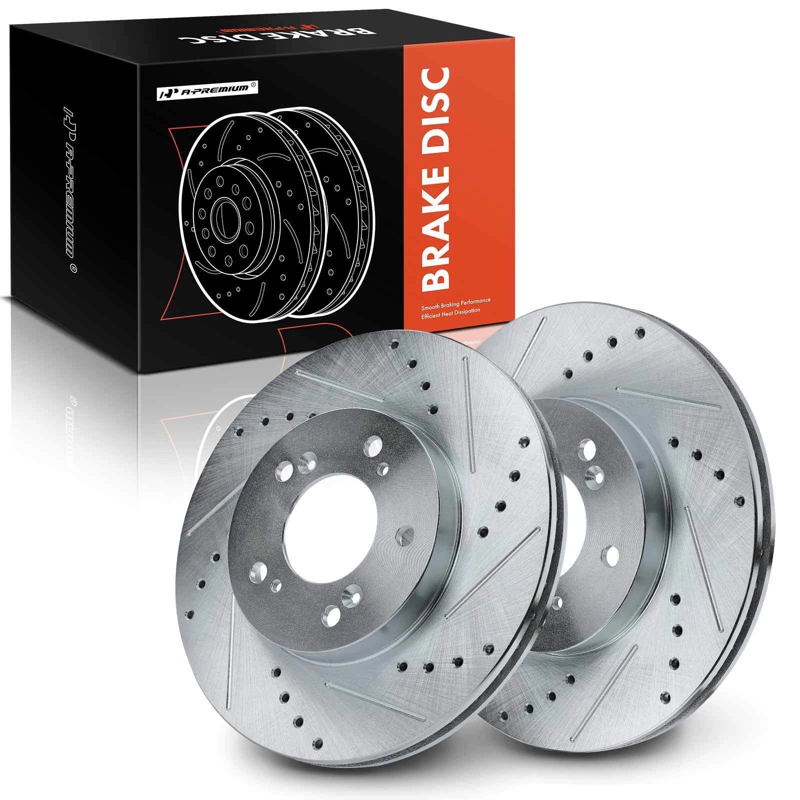 Front Side Drilled Brake Rotor for Honda CR-V (1997–2001) Acura Integra