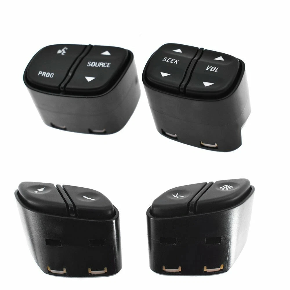 Set of 4 Steering Wheel Switch Control Buttons for Chevy Silverado (2003â2007)