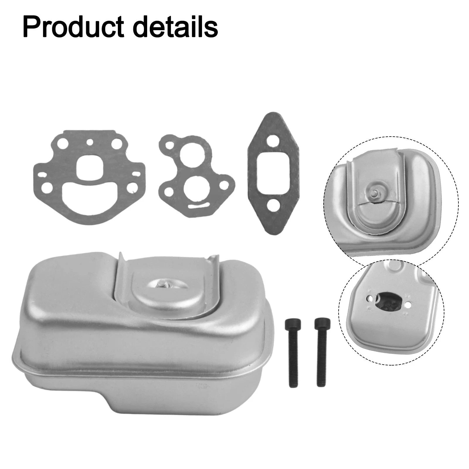 Metal Muffler Kit for Chainsaw Models 120, PL3314, PL3816, PR4218