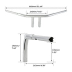 T-Bar Handlebar for Harley FLST FXST Sportster Dyna (4/6/8/10/12/14/16'')