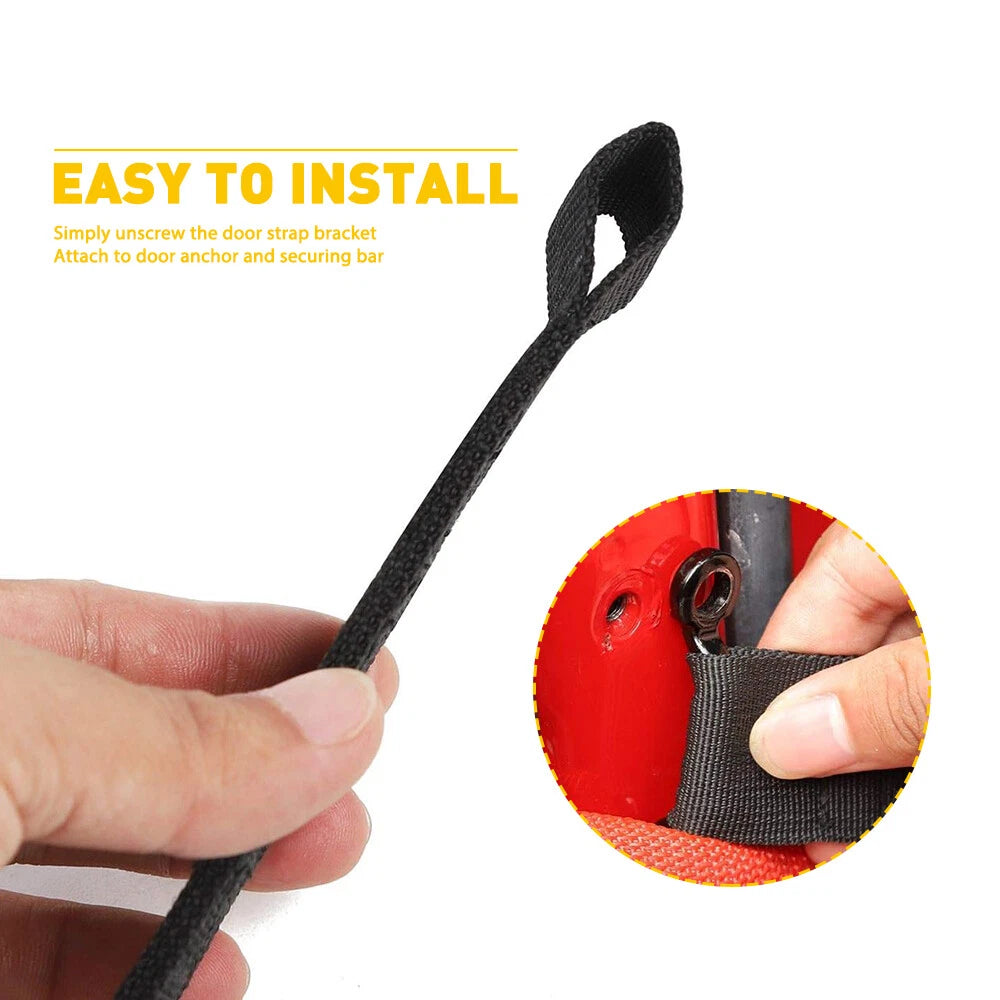 2x Adjustable Door Check Straps for Jeep Wrangler (CJ-JK)