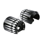 Black Lower Fork Slider Covers for Harley Road Street Electra Glide (84-2013)