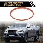 Set of 4 AC Vent Dashboard Decoration Rings for Toyota Tacoma (2016–2021) Orange