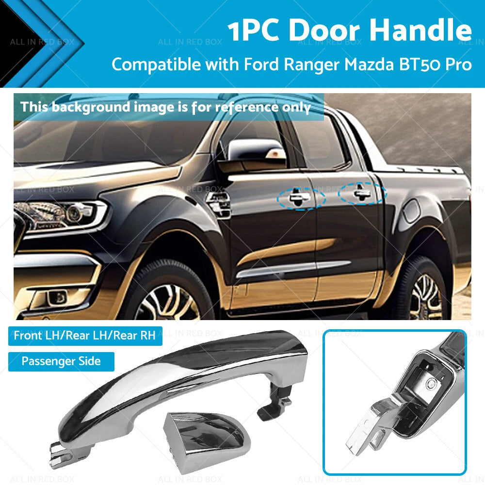 Chrome Passenger Side Door Handle for Ford Mazda Ranger BT-50 Pro (2012–2018)