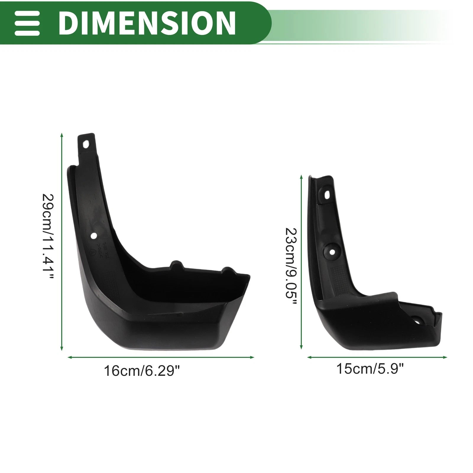 Mud Flaps Splash Guards Set of 4 for Honda Fit (2014–2017)