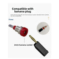 2X Gold Plated 2mm Banana Connector Test Cable 10A 600V for Electrical Work