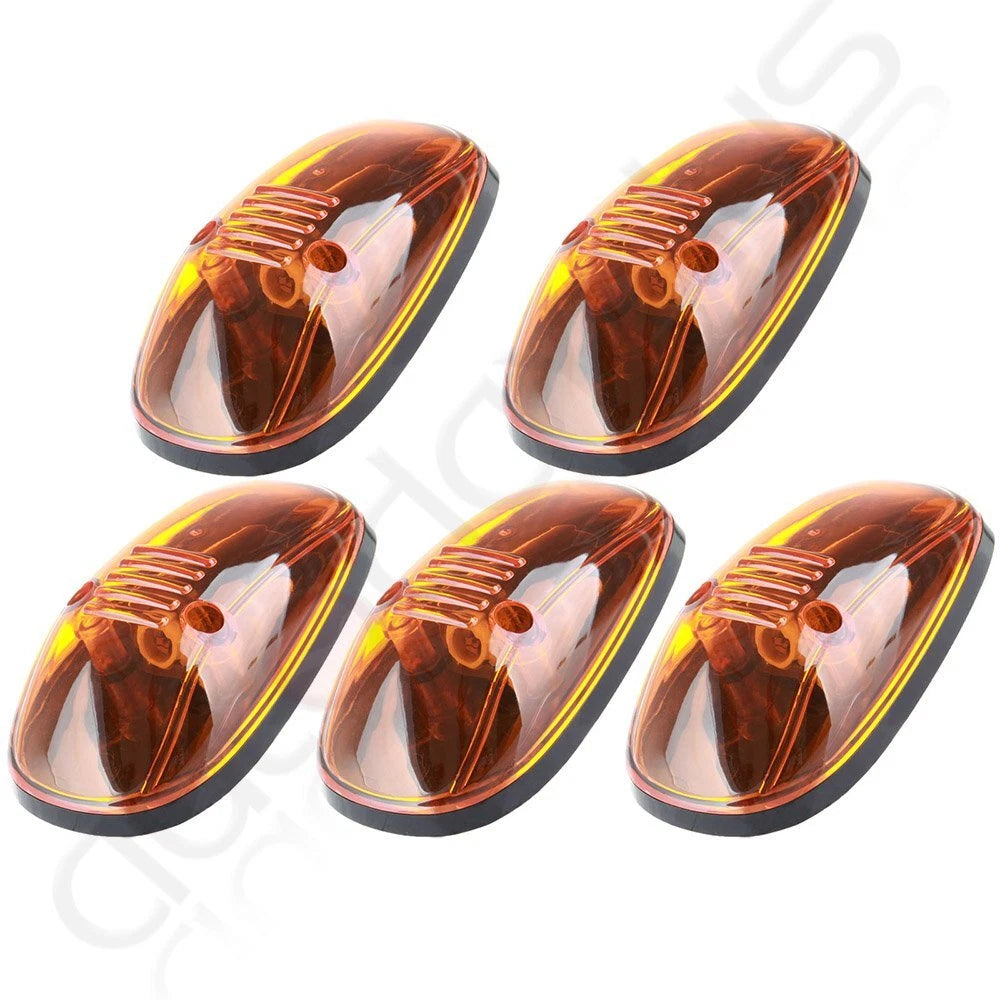 Set of 5 Amber Roof Cab Marker Lights for Dodge Ram (1999–2002)