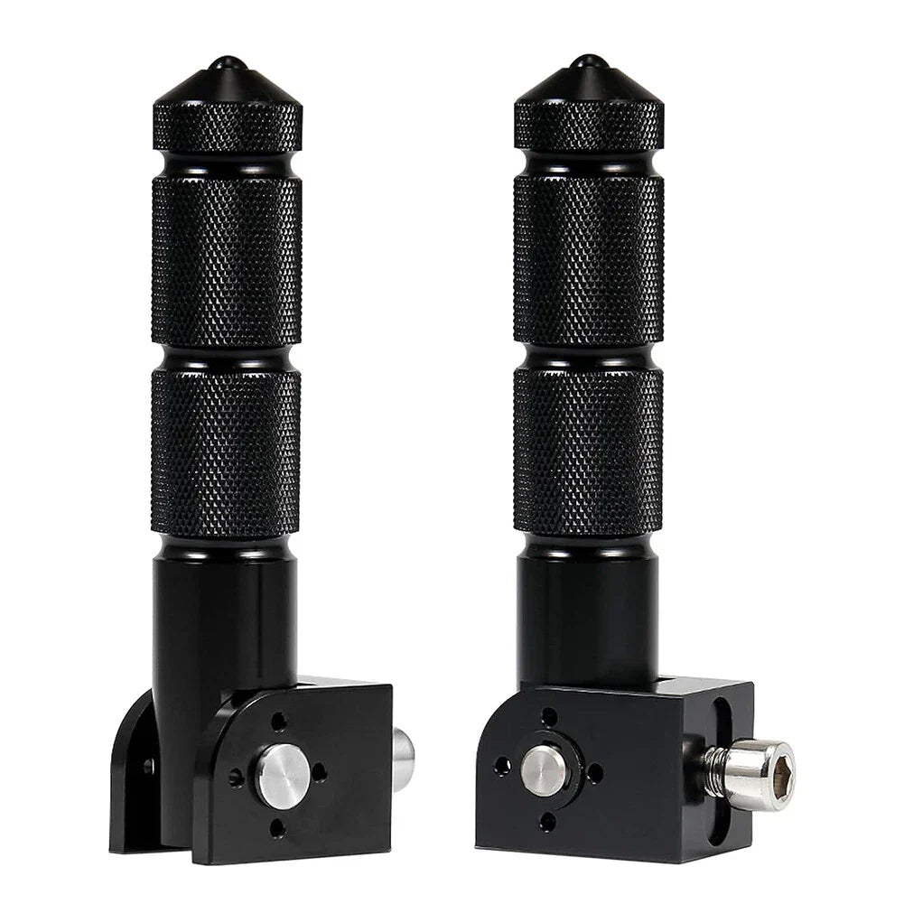 CNC Folding Rear Foot Pegs for Universal Motorcycle Bike Black  pcs