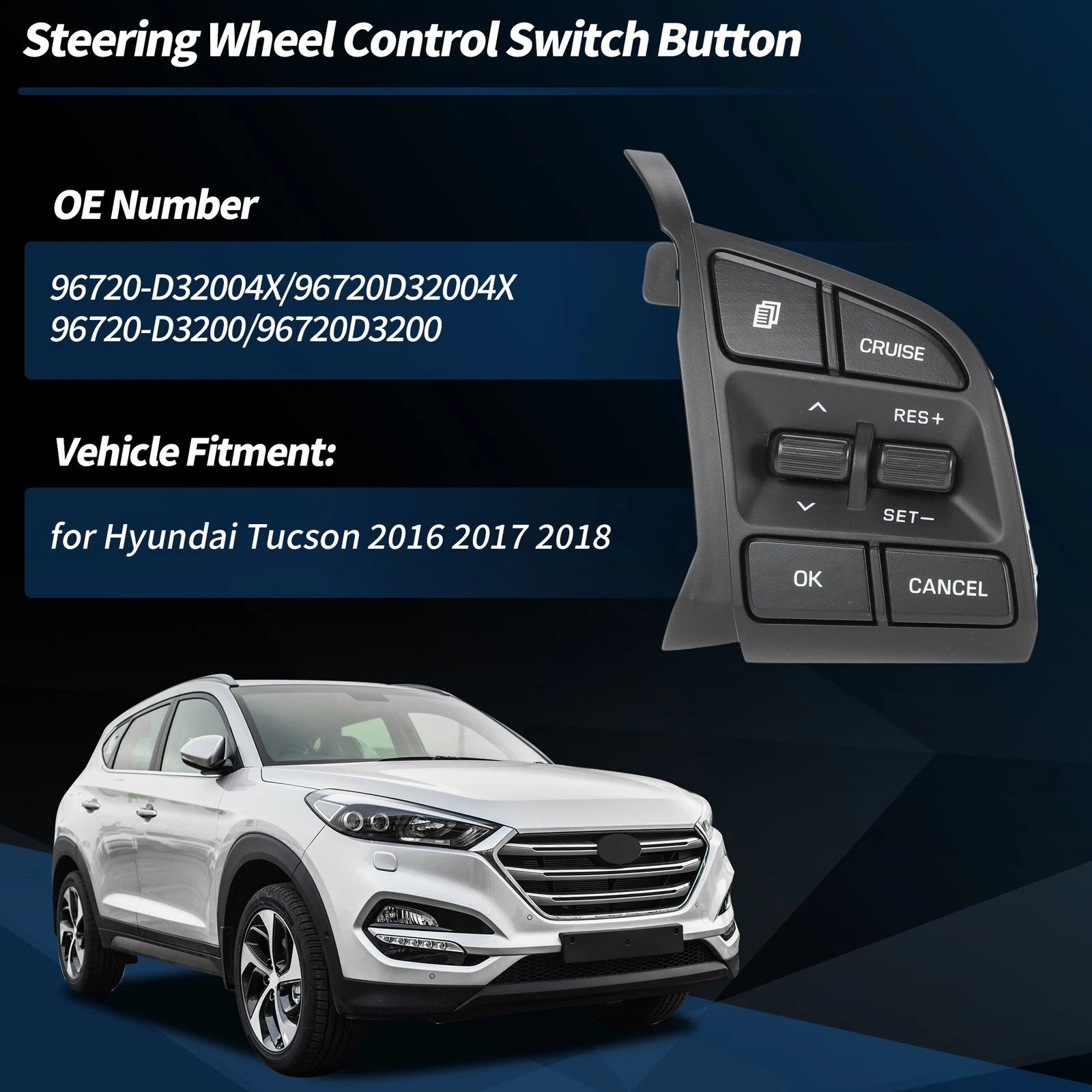 Cruise Control Switch Button for Hyundai Tucson (2016–2018)