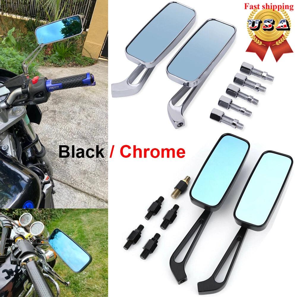Pair of 8mm 10mm Rear View Side Mirrors for Scooter Motorcycle