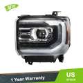 Full LED Projector Headlight for GMC Sierra 1500 (2016–2018) Left