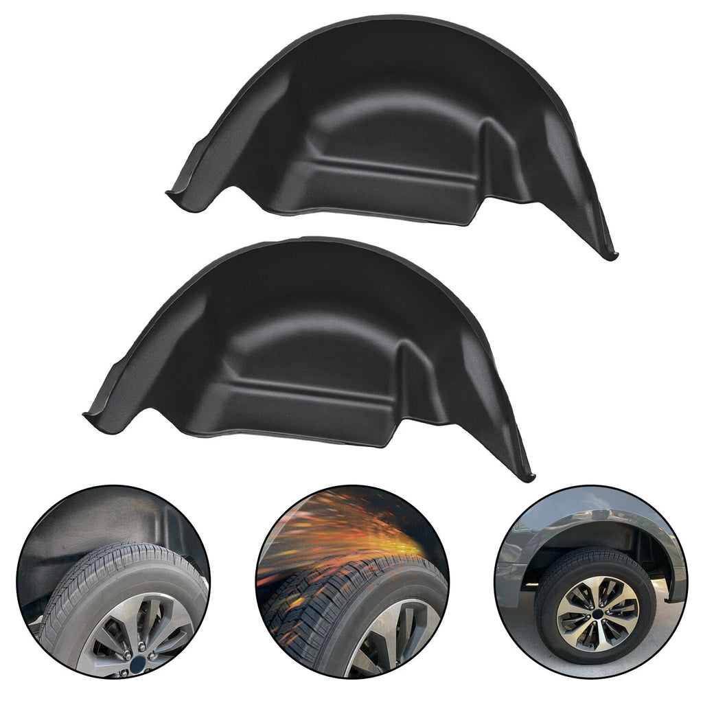 Set of 2 Rear Wheel Well Inner Mud Flap Splash Guards for Ford F150 (2015–2020)