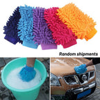 Car Wash Gloves Set of 2 Coral Fleece Double-Sided Thickened Cleaning