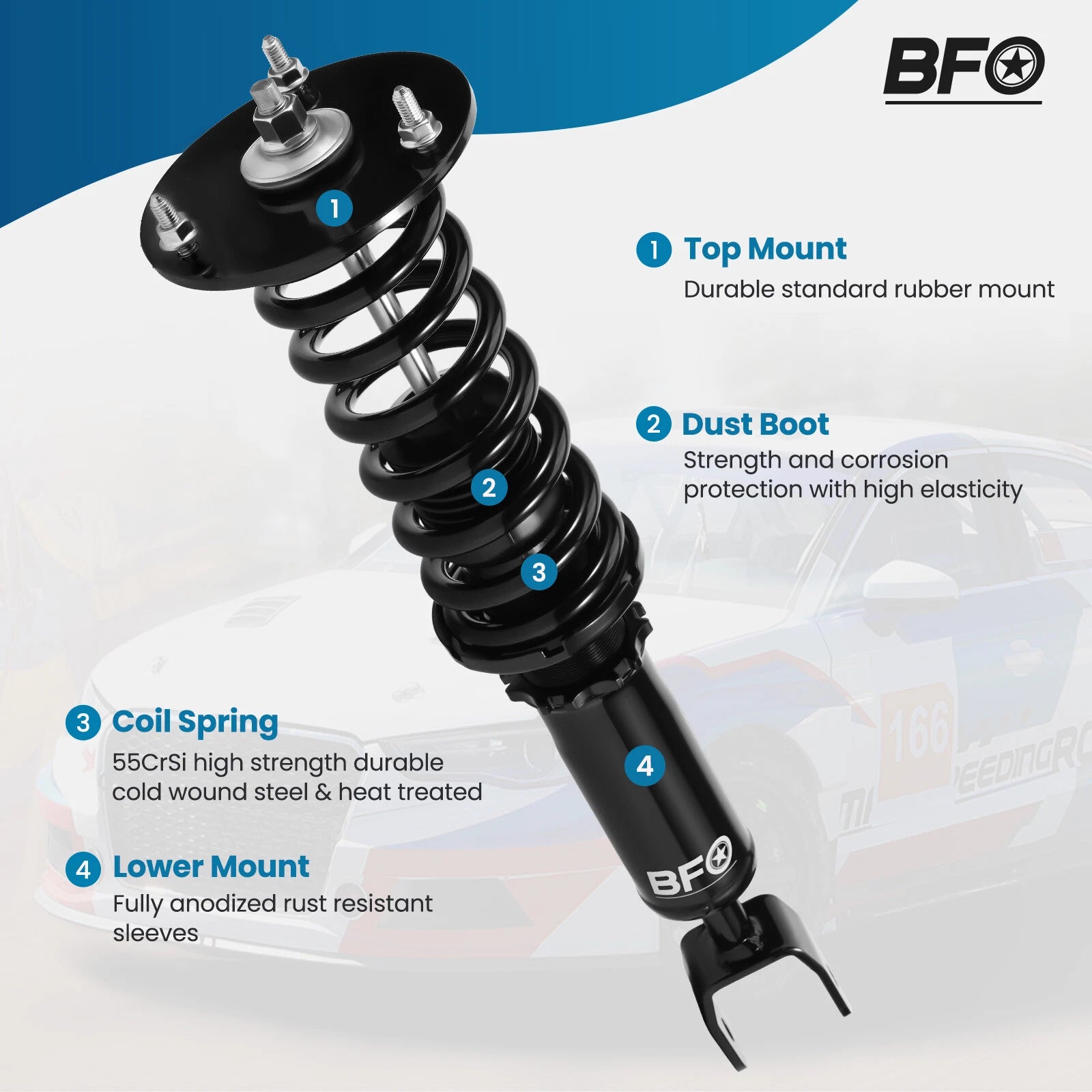Coilover Suspension Lowering Kit for Toyota Supra MK4 (1993–1998)