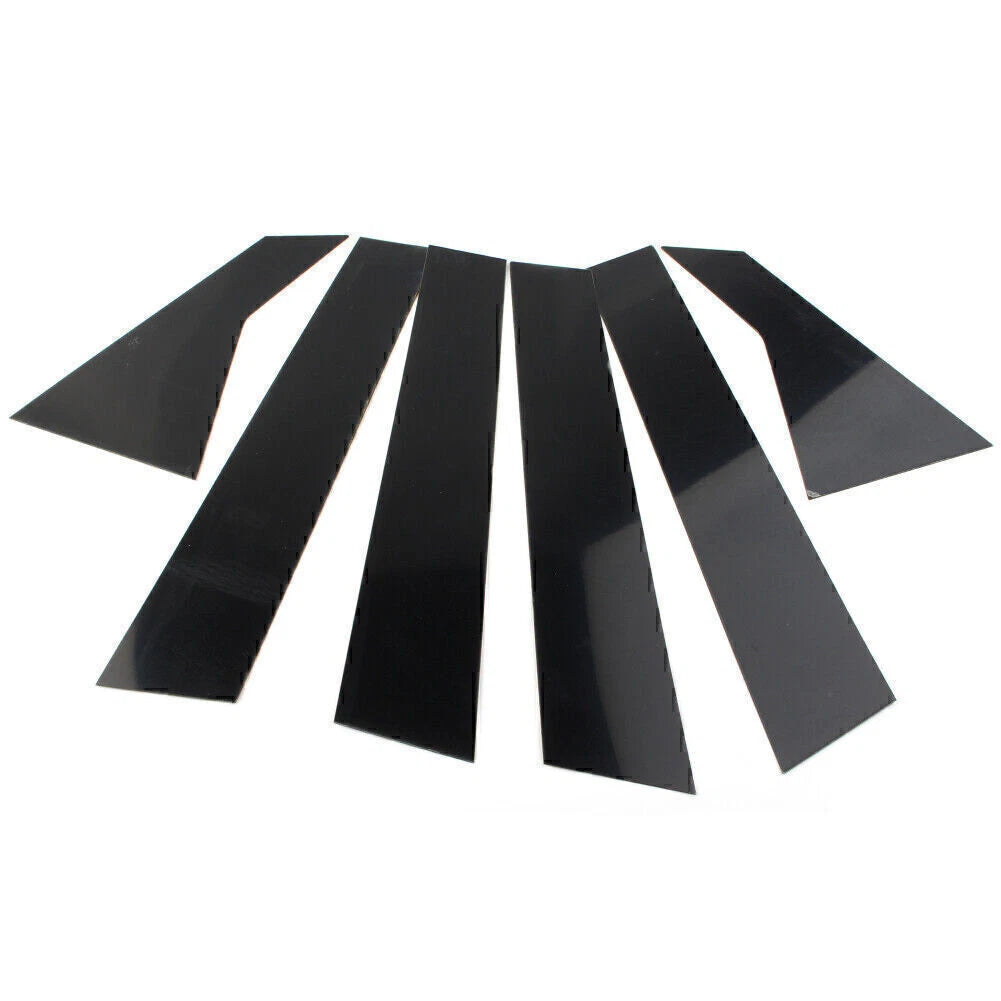Set of 6 Door Trim Cover Kit Black Pillar Posts for Honda Civic (2016–2020)