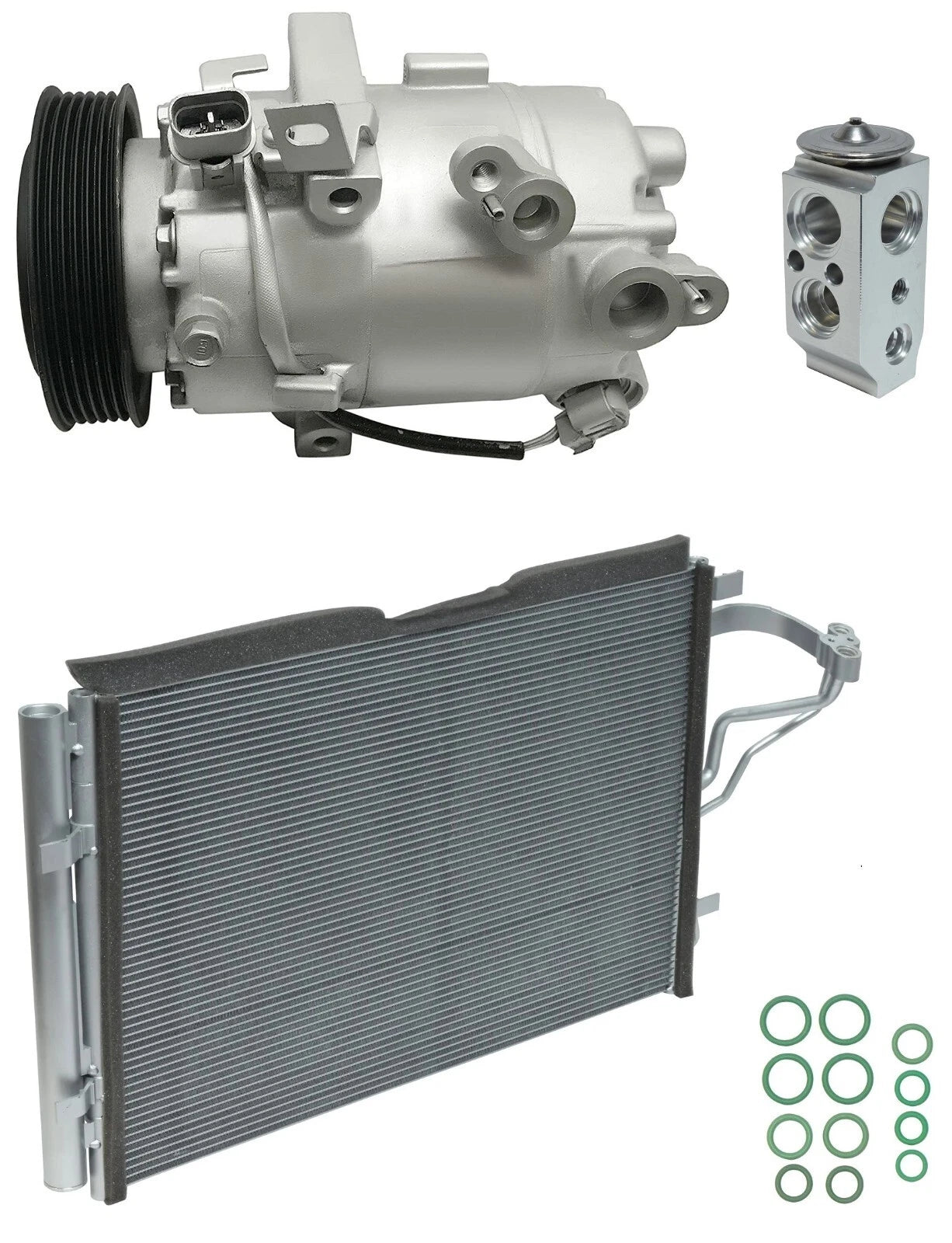 AC Compressor Kit With Condenser for Kia Forte 1.8L (2015–2018)