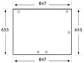 Rear Glass for Case International 955XL 1055XL 1255XL 1455XL 856XL 956XL 1056XL