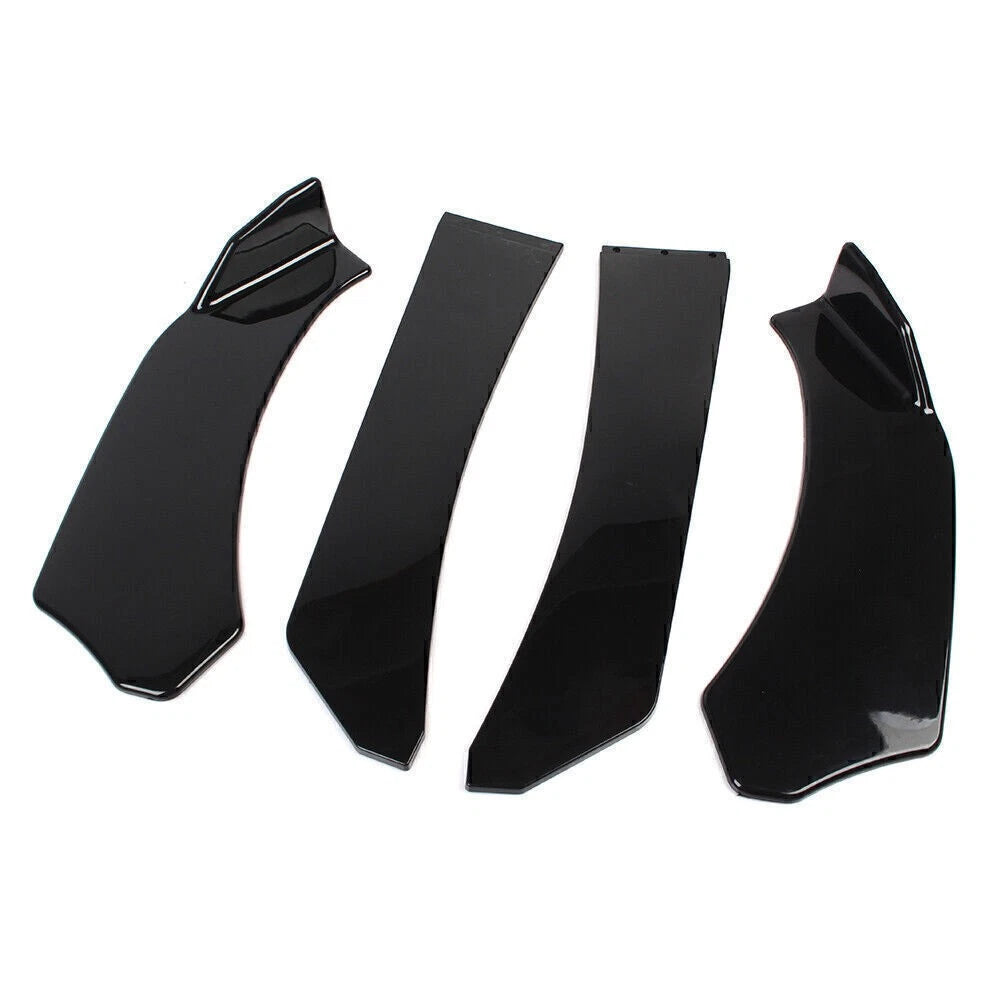 Front Bumper Lip Chin Spoiler Splitter for Universal Cars (Glossy Black)