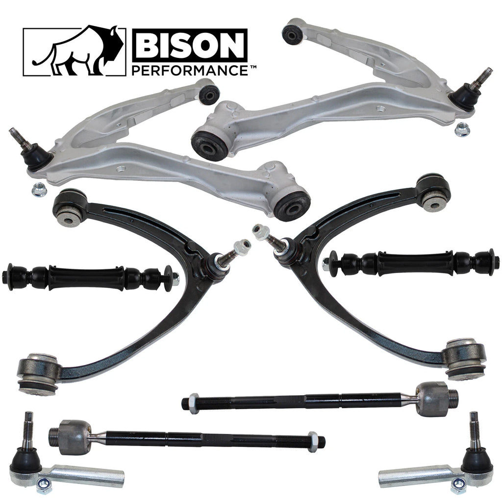 10pc Front Control Arm Sway Bar Tie Rod Ends Kit for Chevy GMC