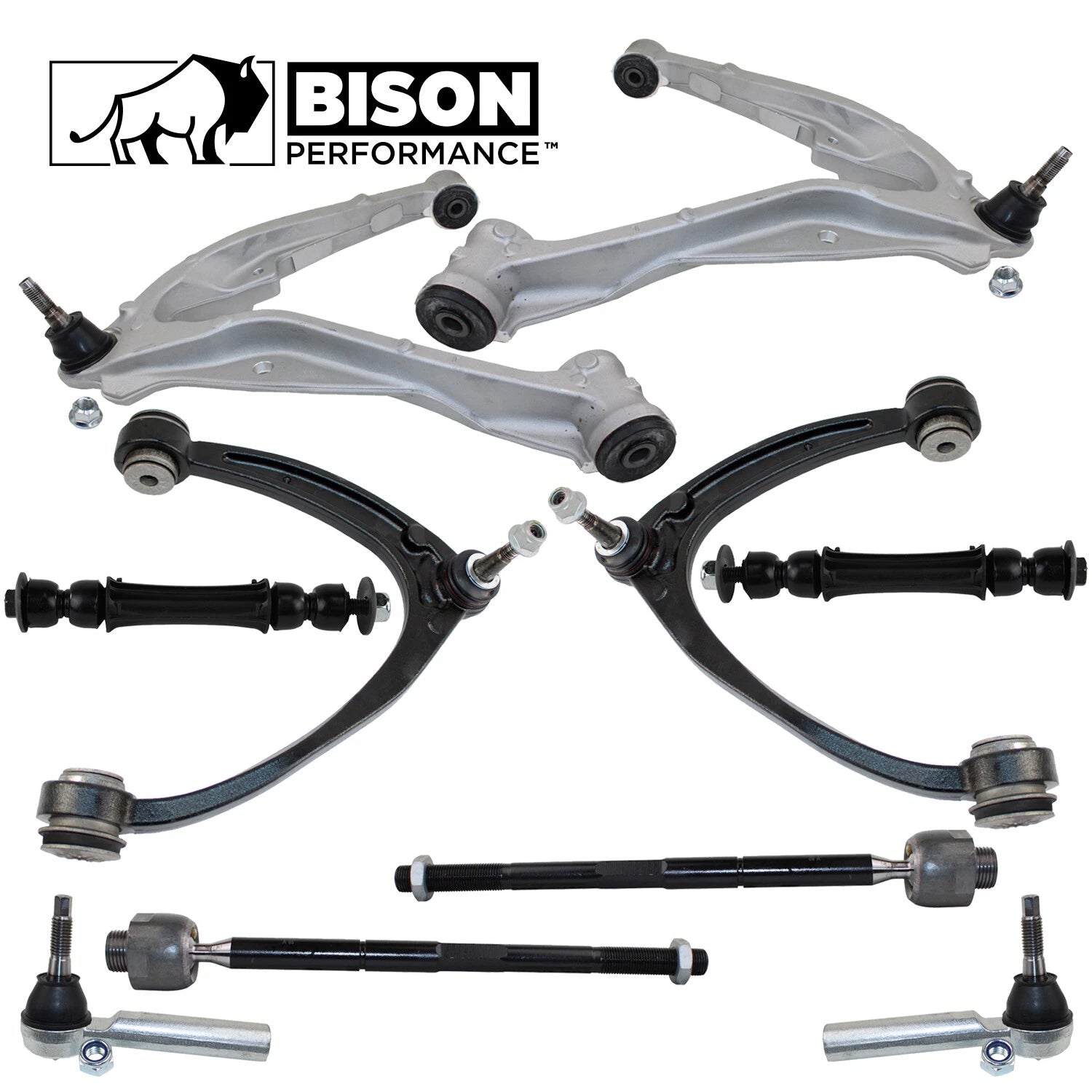 10pc Front Control Arm Sway Bar Tie Rod Ends Kit for Chevy GMC