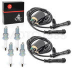Ignition Coil & Spark Plug & Cap Kit for Honda Shadow ACE 750 (1998-2003)