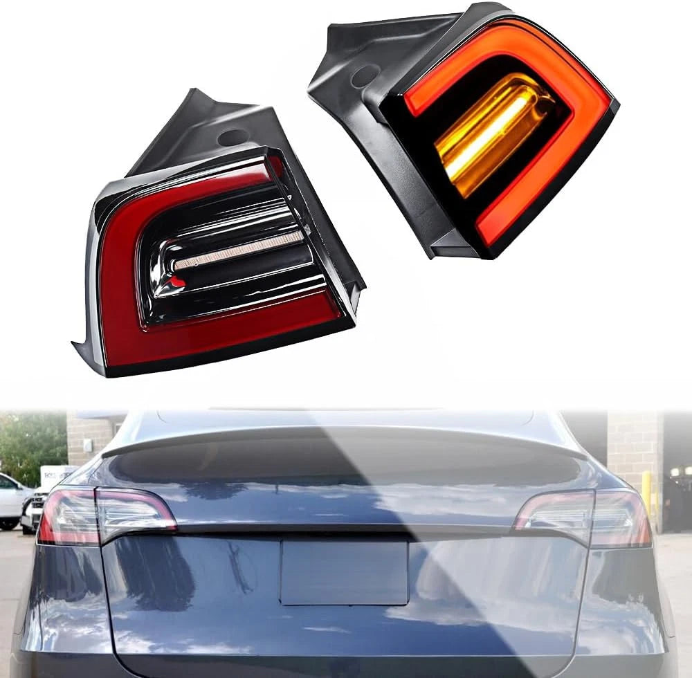 Set of 2 LED Outer Tail Light Lamps for Tesla Model 3/Y (2017–2024)