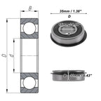 6202NR2RS Deep Groove Ball Bearing for Scooter Skateboard Wheel (15x35x11mm)