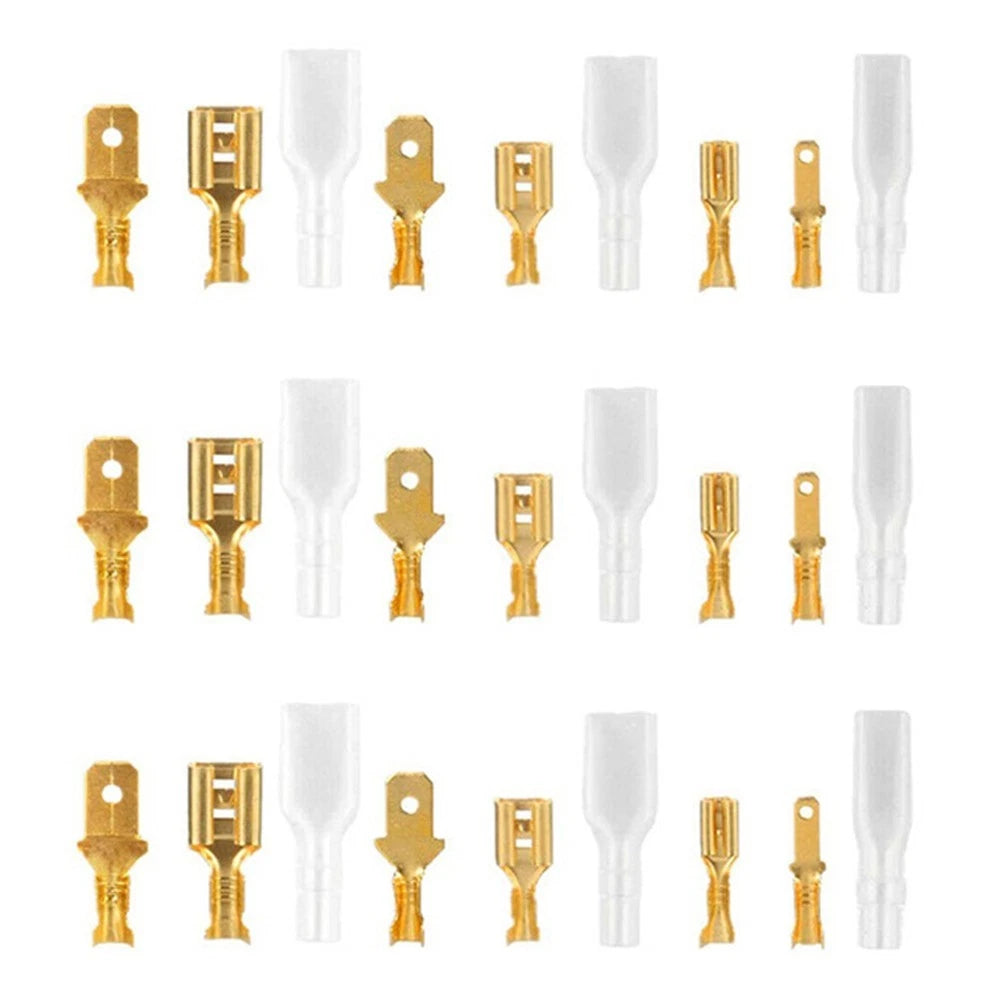 135 Pcs Gold Crimp Connectors for 0.5-2.5mm2 Wire AWG 22-14