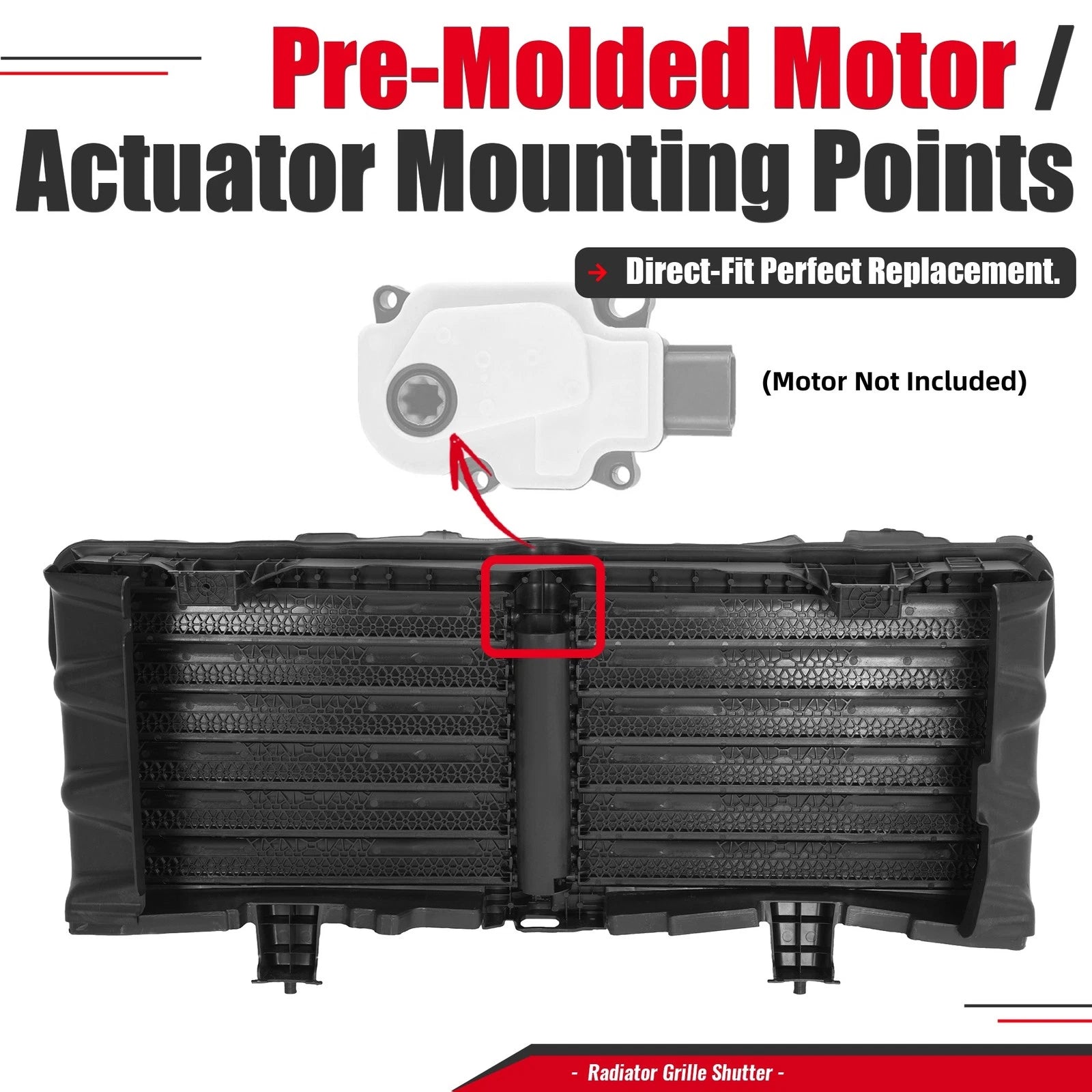 Active Grille Shutter Assembly for Nissan Titan/Titan XD (2016–2020)