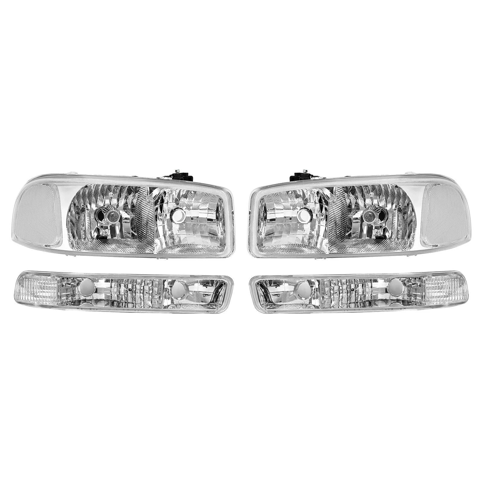 Headlights Bumper Lamps for GMC Sierra 1500, Yukon XL (1999-2007)
